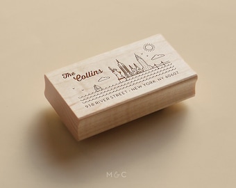 New York Skyline - City Collection - Personalized Stamp