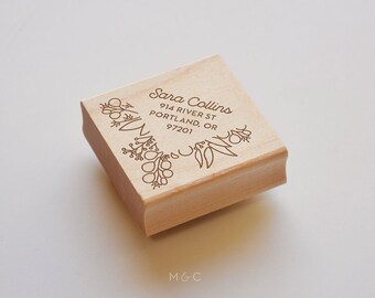 Eucalyptus Corner - Botanical Collection - Personalized Stamp