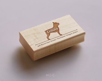 Boston Terrier  - Dog Breed Collection - Personalized Stamp