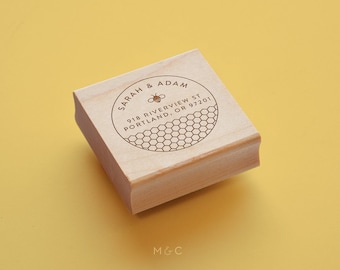 Sweet Honeycomb - Honey Bee Collection - Personalized Stamp