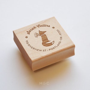 Winter Fox - Christmas Collection - Personalized Stamp