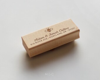 Bee - Honey Bee Collection - Personalized Stamp