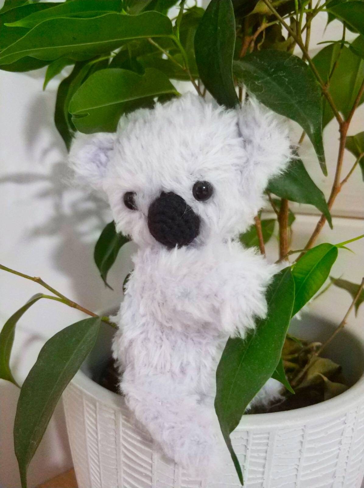 Plush koala bear stuffed animal cute toy crochet fluffy teddy Etsy