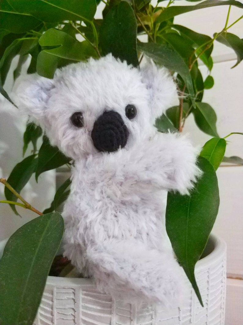 Plush koala bear stuffed animal cute toy crochet fluffy teddy Etsy