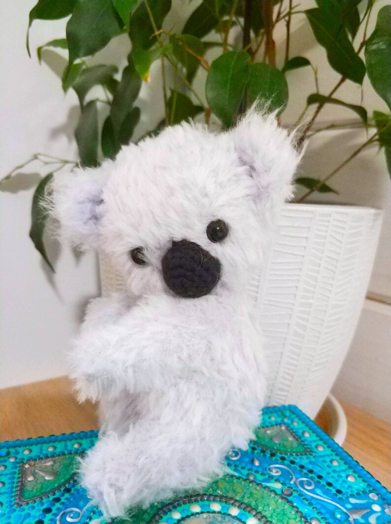 Plush koala bear stuffed animal cute toy crochet fluffy teddy Etsy