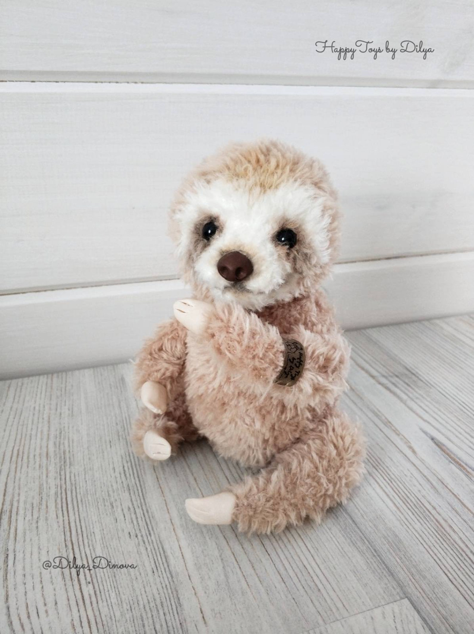 Crochet amigurumi sloth cute plush sloth stuffed animal fluffy Etsy