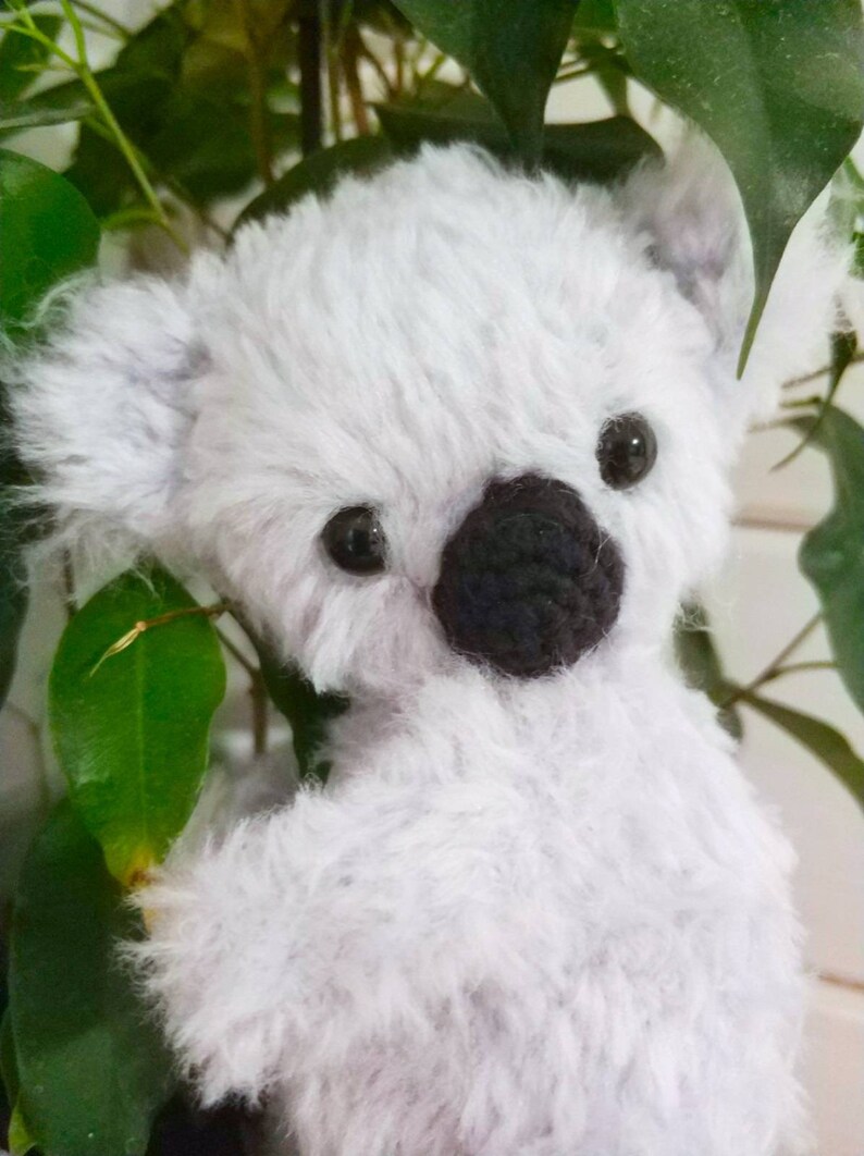 Plush koala bear stuffed animal cute toy crochet fluffy teddy Etsy