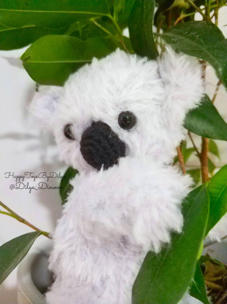 Plush koala bear stuffed animal cute toy crochet fluffy teddy Etsy