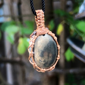 PYRITE NECKLACE FOR her, pyrite crystal necklace, gold necklace for men, macrame necklace for men, macrame gemstone pendant, surfer necklace