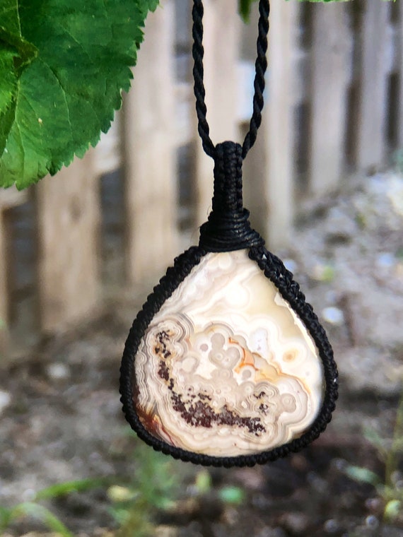 Crazy lace agate necklace crazy lace agate pendant laguna lace