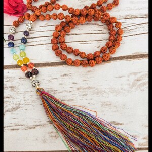 INFINITY GEMS Natürliche AAA Brasilianische Amethyst Mala 8mm 108 Mala Halskette Geknotet 108 Mala Perlen, 108 Gebetsperlen, Buddhistische Meditation Japa Mala