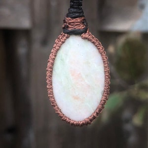 Ocean jasper pendant,ocean jasper necklace men,jasper pendant necklace  for women, healing stone necklace, macrame gemstone pendant, jasper