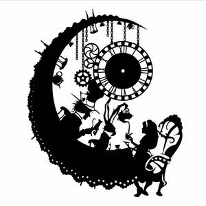 Svg Tea Party, Svg Alice, Alice aux merveilles, Svg Mad Hat, Svg lapin, Svg horloge, Silhouette, Svg thé, cricut, svg Mad, svg steampunk