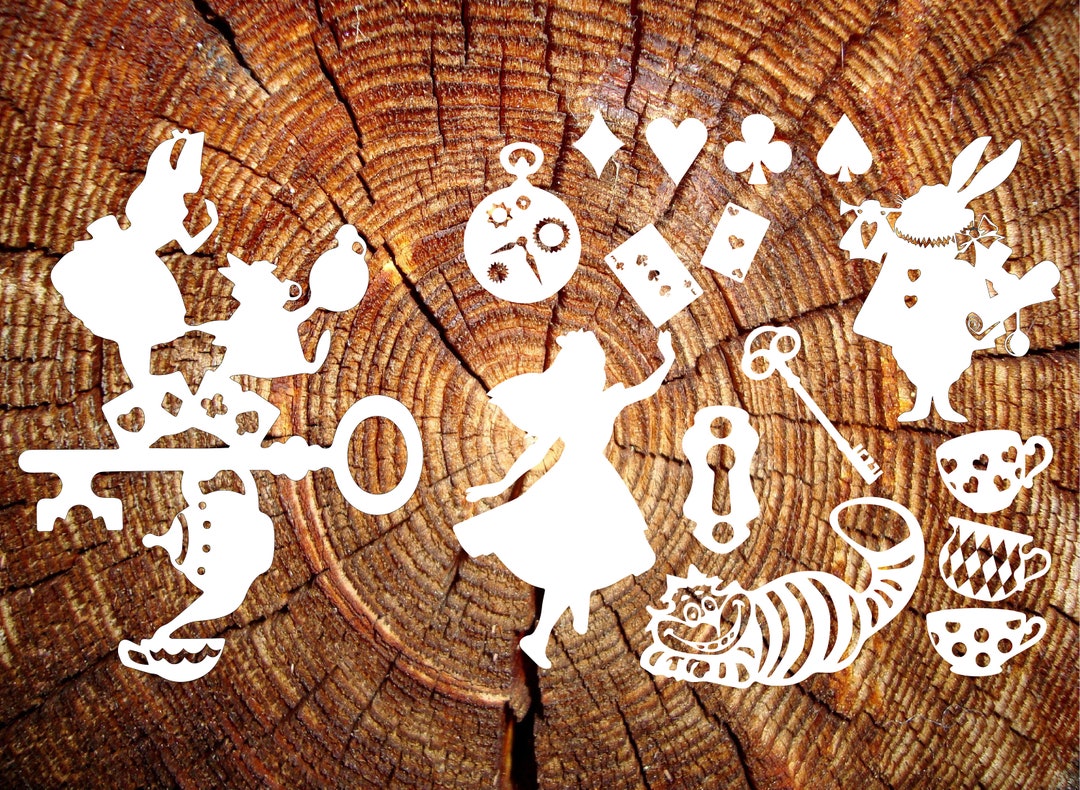 Alice in Wonderland Papercut SVG Bundle (digital Download) - Etsy