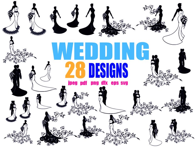 Free Free 203 Wedding Couple Silhouette Svg SVG PNG EPS DXF File