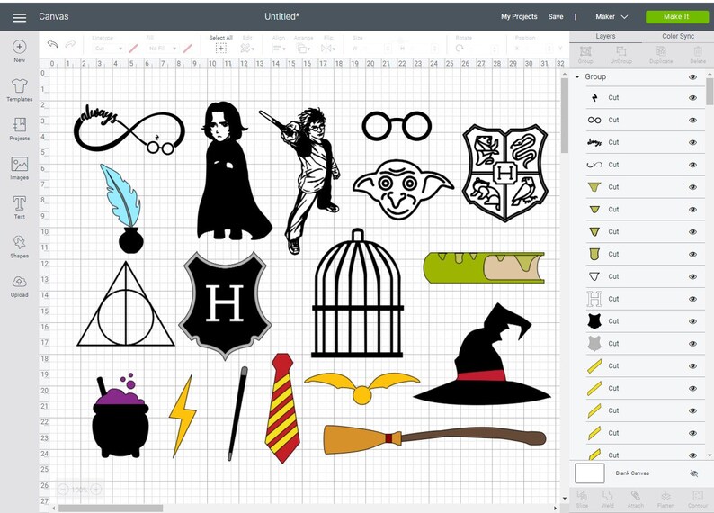 Download Harry cut file bundle Potter SVG dxf eps jpg png Harry | Etsy