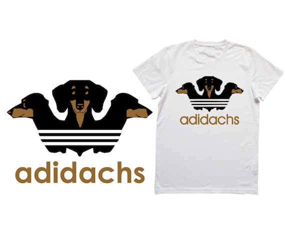Adidas dachshund t shirt sales