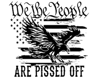 Vi folkets flagga SVG: Patriotiskt vapen, Amerika USA (digital nedladdning)