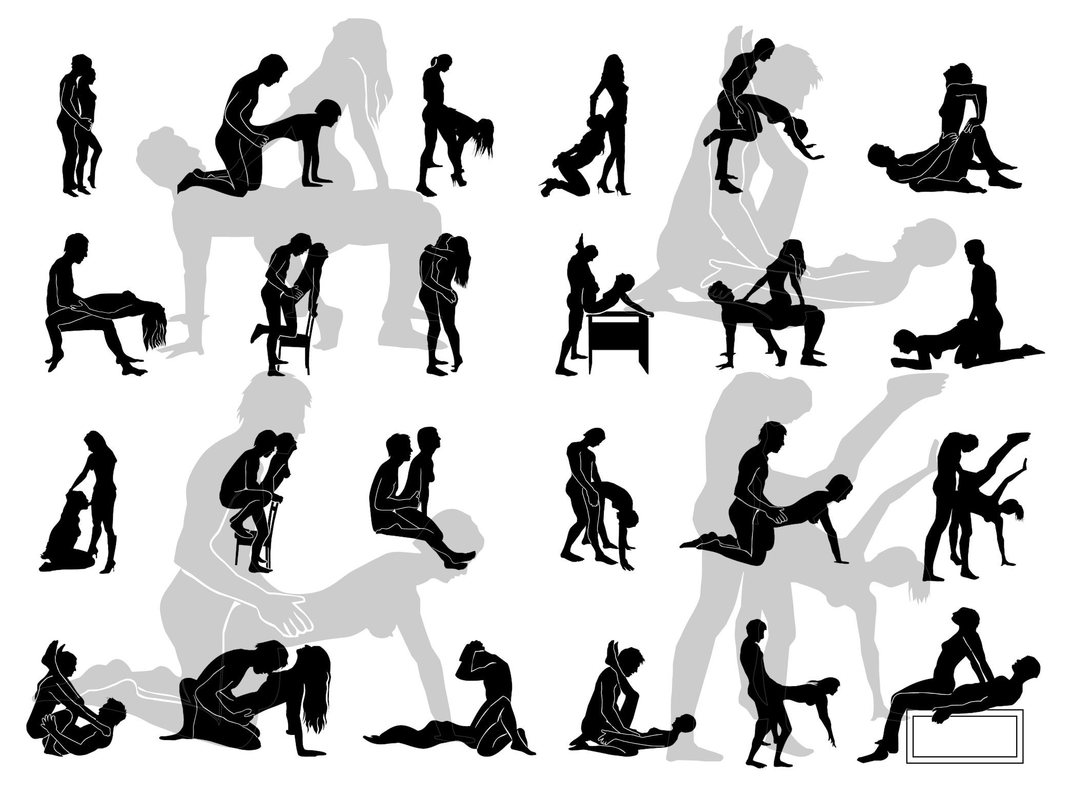 Sex24 Sexual Positions Set SVG Fuck Positions Svg