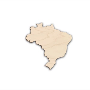 Holz Brasilien, Brasilien Karte, Brasilien Sperrholzschnitt, Holzausschnitt, Sperrholzfigur Laserschneiden Form Holzverzierungen Handwerk Dekoration. Geschenk