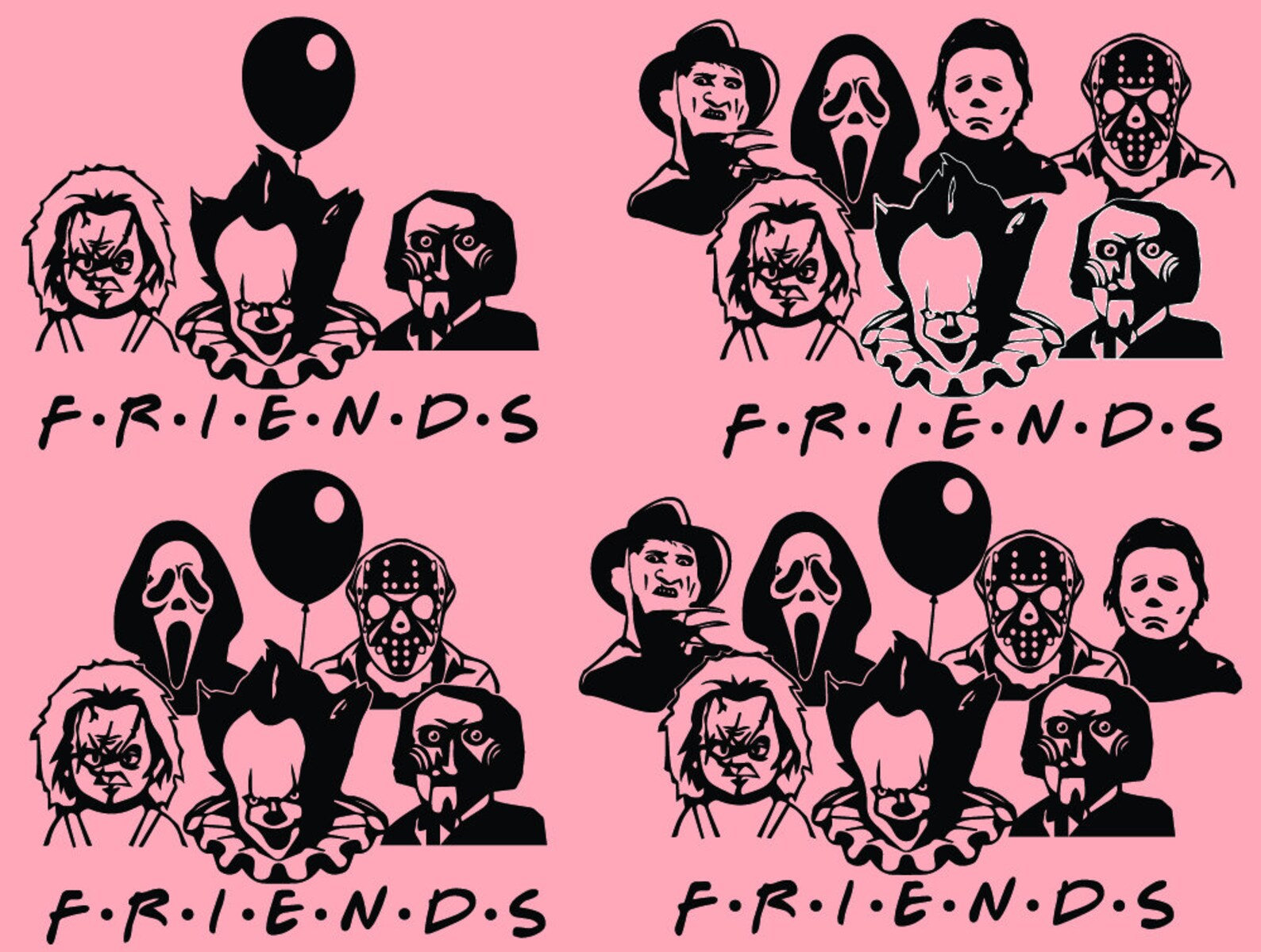 Horror movie svg bundle Friends Horror SET svg Creepy | Etsy