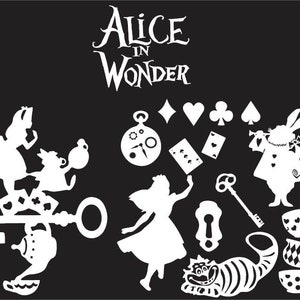 Alicja w Cudu Svg,Alicja clipart,Alicja Svg,Alicja i Kot Svg, Cud SVG dla Cricut, Sylwetka, Natychmiastowe pobieranie,sylwetka,Cud, CRICUT