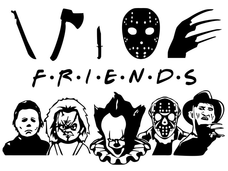 Download Friends Horror svg Creepy Halloween Horror Team SVG Cameo ...