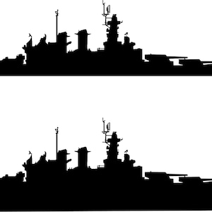 USS North Carolina Battleship SVG: Navy Ship Silhouette (Cut File)
