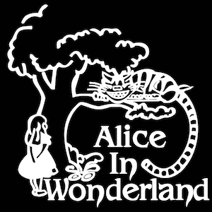Alice und Katze svg, Alice svg. Alice im Wunderland SVG: Katze Silhouette, Cricut Cut Datei (Digitaler Download)