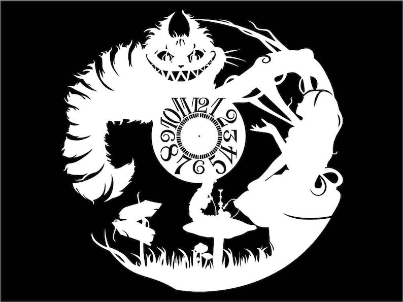 Download Alice and Cheshire Cat svg Alice in Wonderland SVG for | Etsy