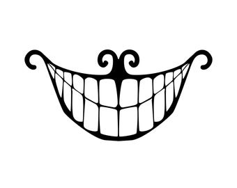 Cheshire Cat Smile SVG: Alice in Wonder Papercut (Digital Files)