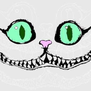 Cat Wonderland Svg, Alice Svg,  Alice in Wonder Svg, Alice and Cat svg,  Instant Download,silhouette,Wonder svg, SVG for Cricut