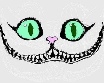 Katze Wunderland Svg, Alice Svg, Alice im Wunder Svg, Alice und Katze Svg, Sofort Download, Silhouette, Wunder svg, SVG für Cricut