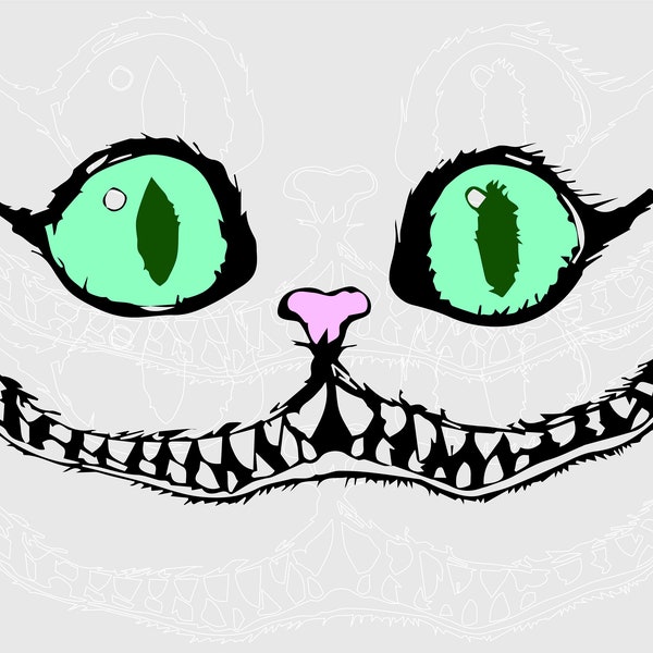 Cat Wonderland Svg, Alice Svg,  Alice in Wonder Svg, Alice and Cat svg,  Instant Download,silhouette,Wonder svg, SVG for Cricut