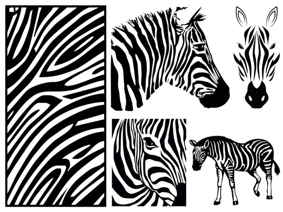 Zebra Svg Bundle Zebra Svg Zebra Clipart Zebra Cut Files Etsy