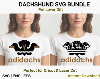Funny Dachshund SVG Bundle | Dog Mom Shirt, Wiener Dog Sublimation