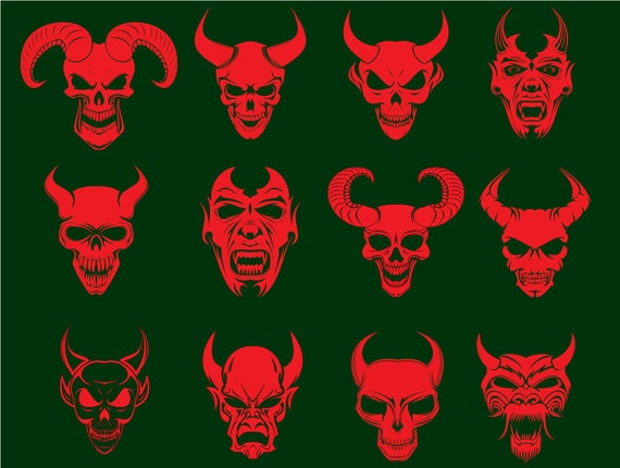 悪魔セット svg、悪魔、悪魔、ビンテージ 悪魔 Svg、悪魔、サタン 