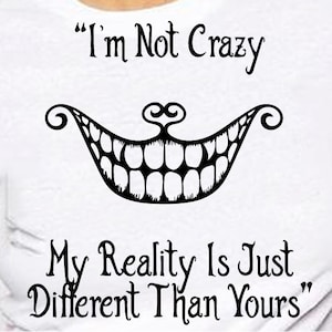 Alice in Wonder SVG: Cheshire Cat Smile, Mad Hatter Quote (Digital Download)