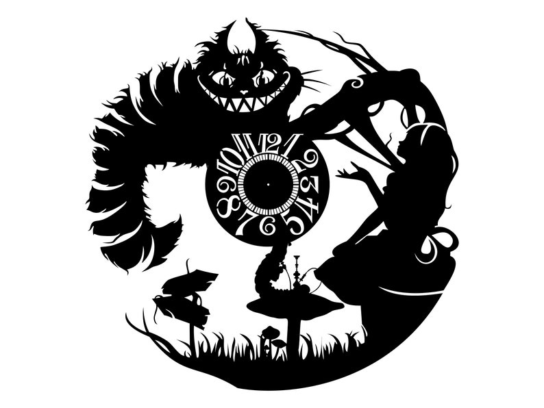 Download Alice and Cheshire Cat svg Alice in Wonderland SVG for | Etsy