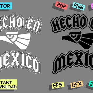 Hecho En Mexico SVG, Made In Mexico svg, Eagle of Mexico Svg, Mexico escudo Svg,for Vinyl Sticker,Decal,Eagle coat,Cricut, svg,Aguila escudo