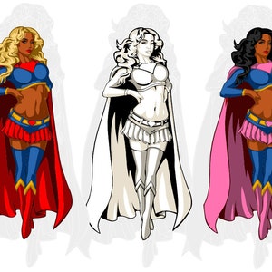 Superwoman SVG, Supergirl Svg AFRO woman Super svg, girl Vector, Super PNG, Super Silhouette, Female Super Set, T-shirt, Cricut