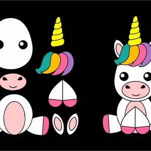 子ども向けユニコーンクラフト、ユニコーンの作り方、ユニコーンパズル SVG、ユニコーンの切り絵、CRICUT、レーザーカットベクター SVG DXF、レーザー、パズルの子ども向けゲーム、SVG