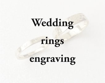 Engraving for wedding rings, Personalize your wedding rings with inside message or date