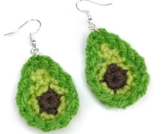 Crochet Avocado Mini Earrings