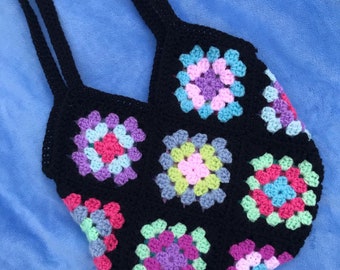 Crochet Bag // Handmade Crochet Bag // Hand Bag // Summer Festival Crochet Bag // Colourful Shoulder Bag // Granny Square Bag