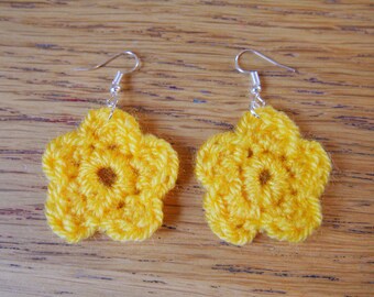 Crochet Flower Earrings