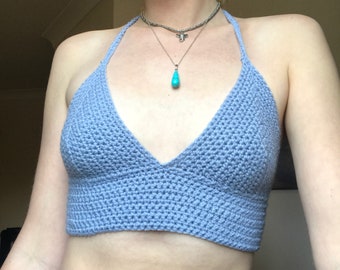 Crochet Bralette // Handmade Crochet Top // Festival Bralet // Summer Crochet Bralette // Colourful Bralet // Halter Neck // Tie Neck Top