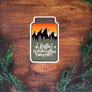 Fireflies, Marshmallows, Campfires Die Cut Vinyl Sticker, Camping, Outdoors, Smores, National Parks, Bonfires, made by Artsy not Craftsy