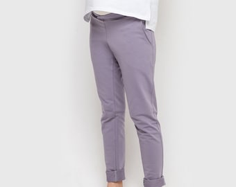 Adjustable Maternity Lounge Pants with Under Belly Band, Soft Cotton Jersey