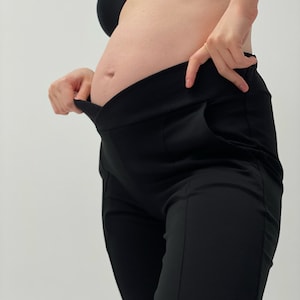 Pantalons de grossesse, Joggings de grossesse en coton, Pantalons sous le ventre, Vêtements de maternité